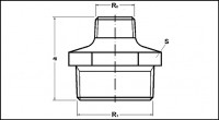 Vsuvka redukovaná  1/2x3/8  Č.245 POZINK, MM   6245053204